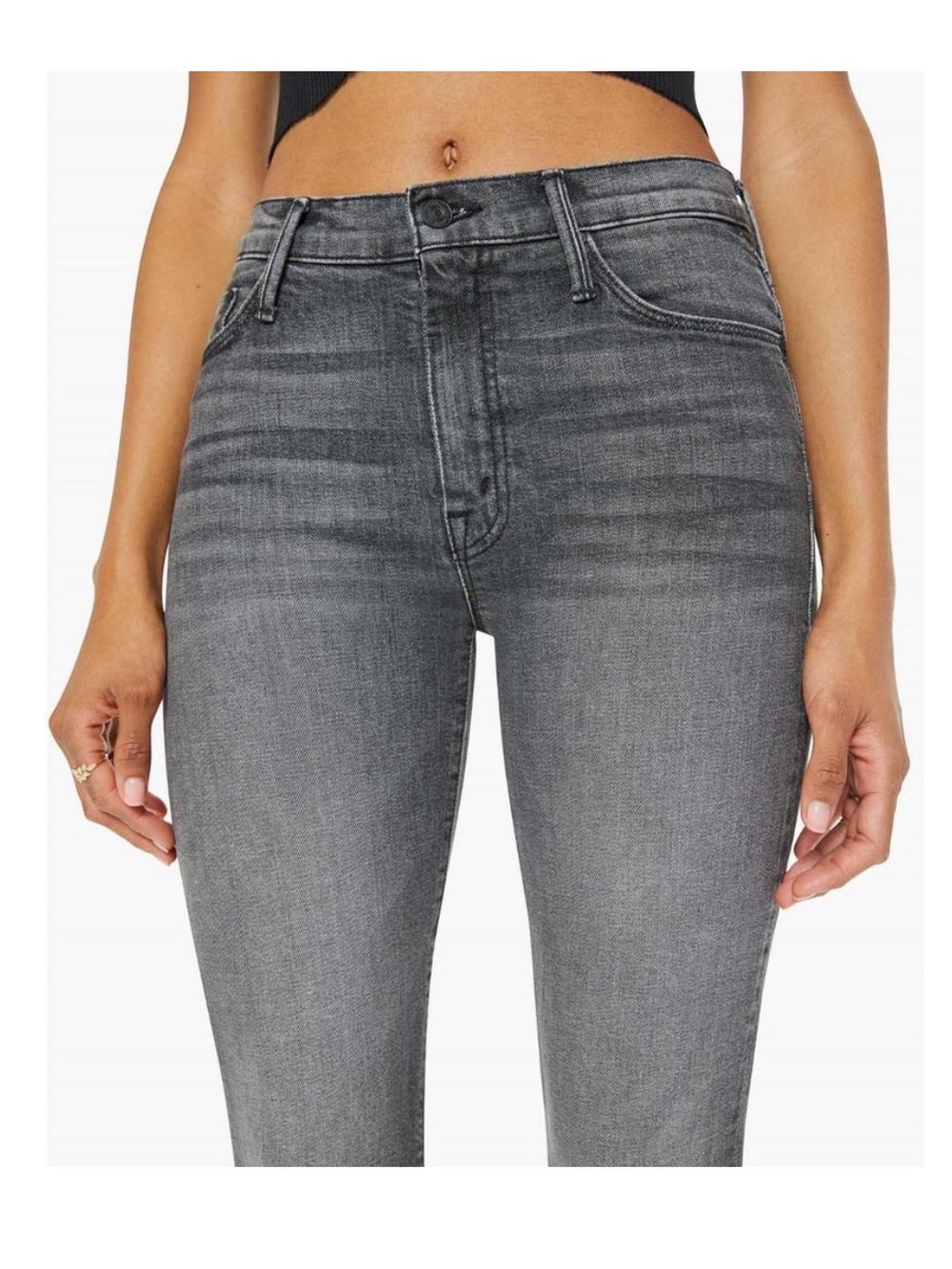 MOTHER the weekender Wanted! faded black jeans wide leg jeans denim pants 29 - Picture 5 of 15